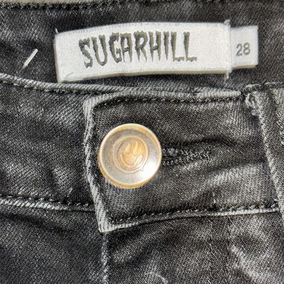 SUGARHILL HELL ON EARTH DENIM‎ 28x31 Anime Goth Graffiti Streetwear Graphic Art - Picture 10 of 13